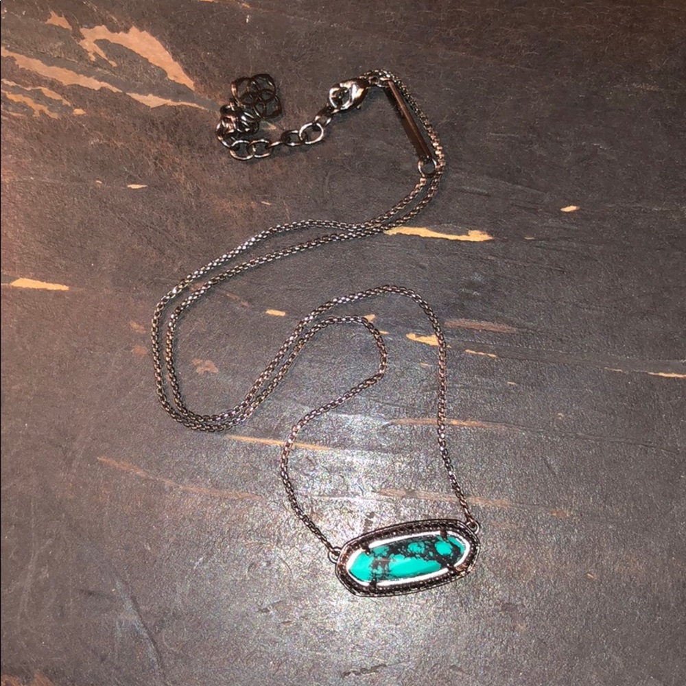 Black and Turquoise Kendra Scott Necklace